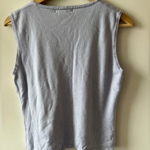 Danier Vintage Periwinkle Sleeveless Top M - Picture 8 of 8